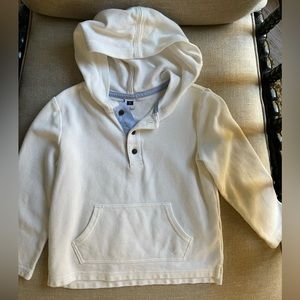 Janie and Jack light weight white hooded sweater, Size 4